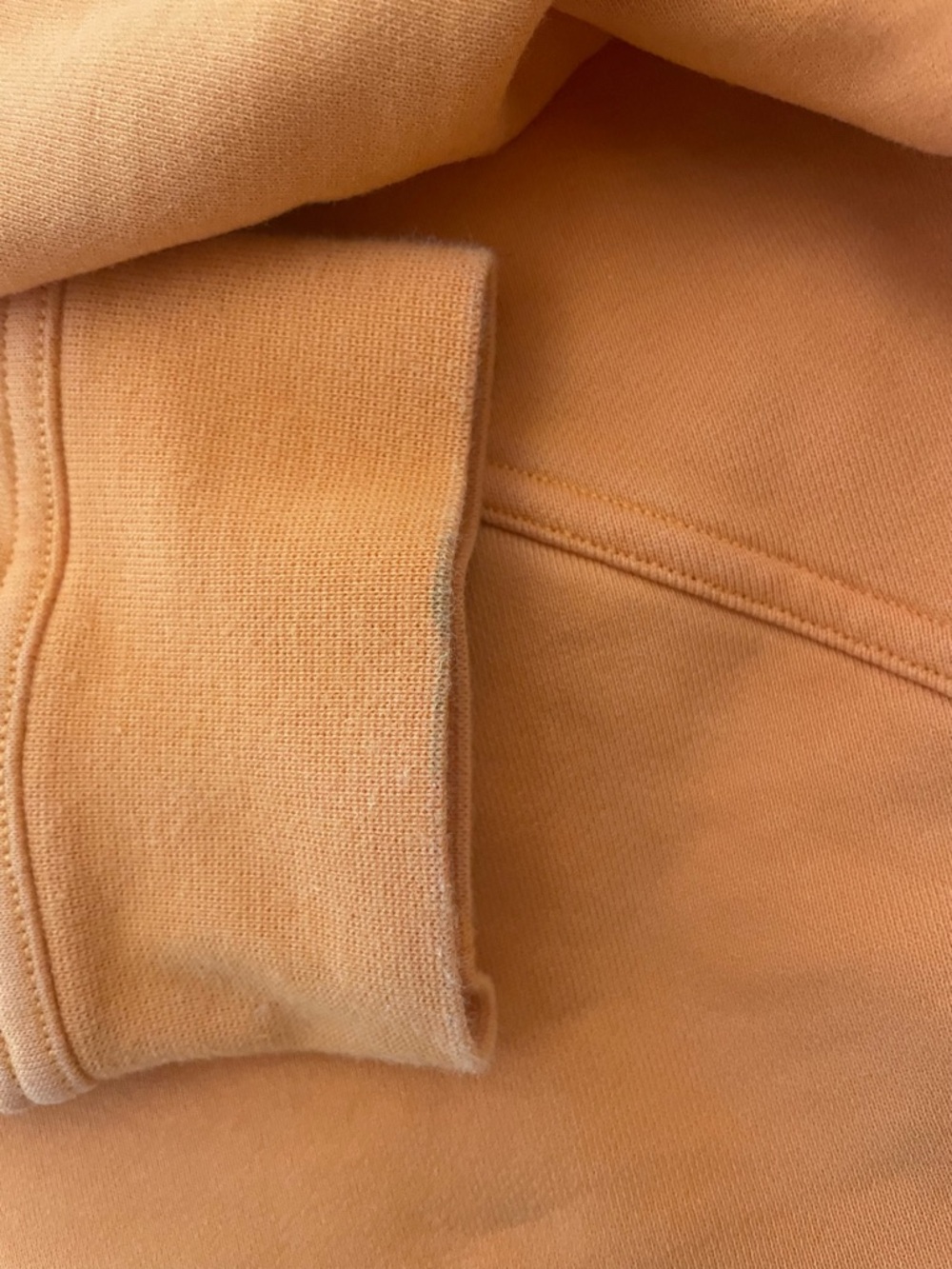 Lululemon Relaxed Cropped Hoodie Size 12 Mango Orange Cotton EUC - Picture 7 of 7